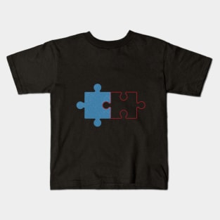 Puzzle us - Blue piece Kids T-Shirt